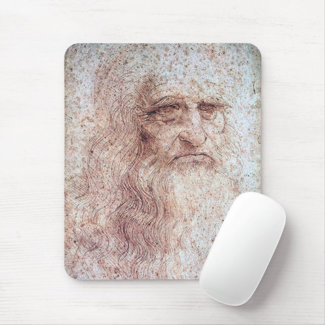 Selbstportrait, Leonardo da Vinci Mousepad (Mit Mouse)