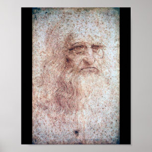 Selbstportrait, Leonardo da Vinci Poster