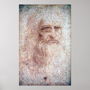 Selbstportrait, Leonardo da Vinci Poster