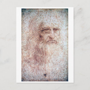 Selbstportrait, Leonardo da Vinci Postkarte