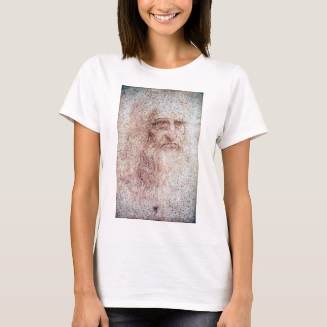 Selbstportrait, Leonardo da Vinci T-Shirt (Vorderseite)