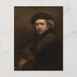 Selbstportrait mit Beret von Rembrandt Postkarte