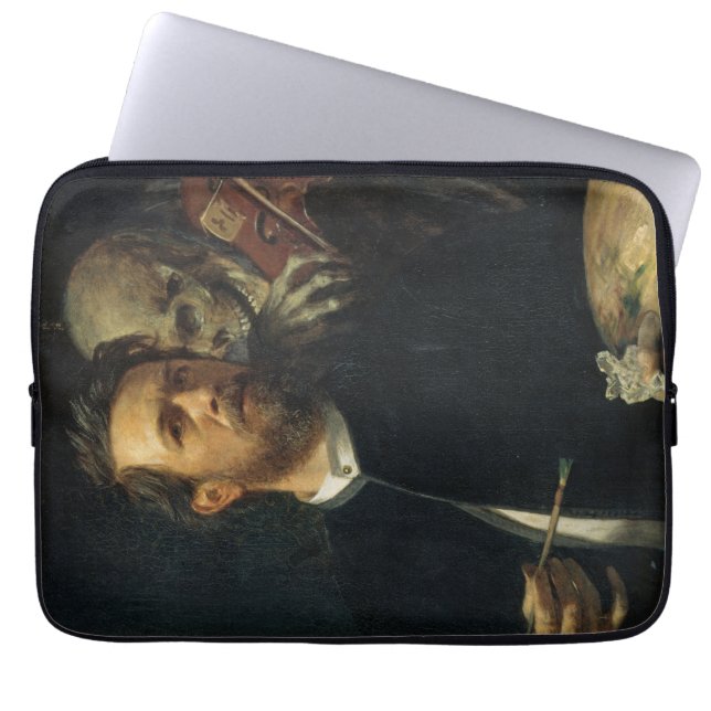 Selbstportrait mit dem Tod als Geiger (von Böcklin Laptopschutzhülle (Vorderseite)