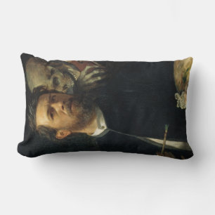 Selbstportrait mit dem Tod als Geiger (von Böcklin Lendenkissen