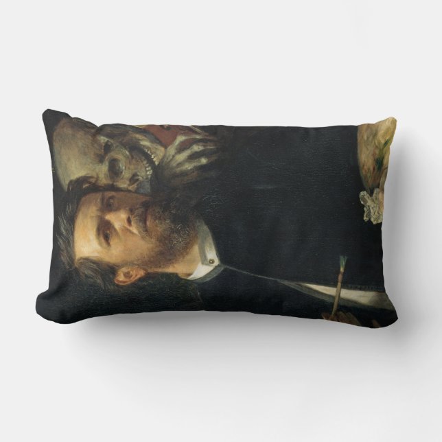 Selbstportrait mit dem Tod als Geiger (von Böcklin Lendenkissen (Vorderseite)