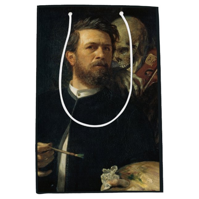 Selbstportrait mit dem Tod als Geiger (von Böcklin Mittlere Geschenktüte (Vorderseite)