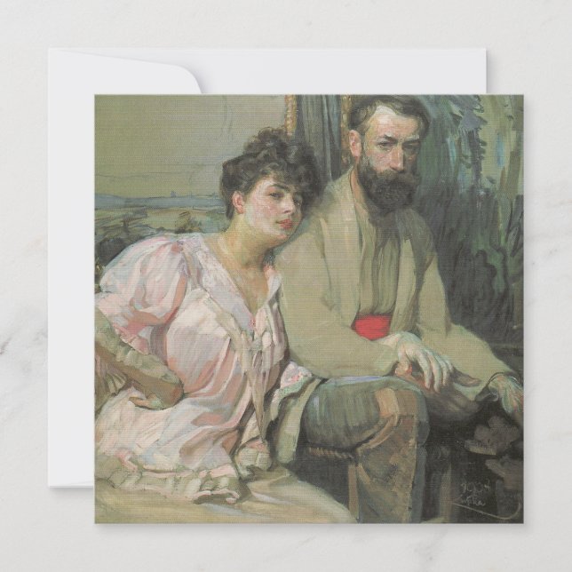 Selbstportrait mit Ehefrau (von Frantisek Kupka) Karte (Vorderseite)