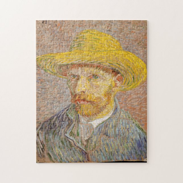 Selbstportrait mit einem Strohhut Van Gogh-Puzzle Puzzle (Vertikal)
