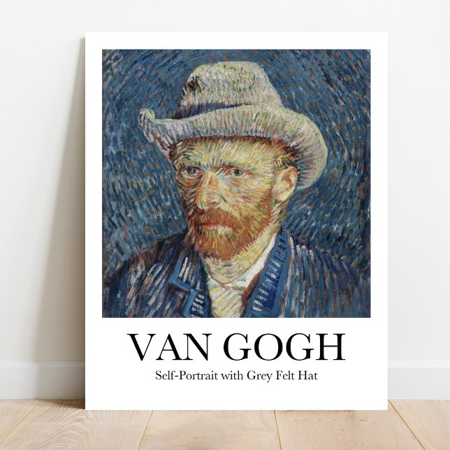 Selbstportrait mit Gray Felt Hat Vincent van Gogh Poster (Own Van Gogh's Bold Vision: Self-Portrait Poster. Vivid colors, museum quality)
