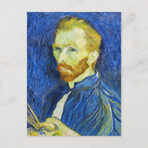 Selbstportrait mit Pallette vincent van gogh Postkarte