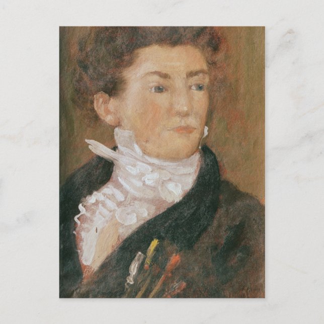 Selbstportrait mit Pinsel Postkarte (Vorderseite)