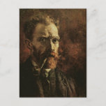 Selbstportrait mit Pipe, Van Gogh Fine Art Postkarte<br><div class="desc">Selbstportrait mit Pipe, Vincent van Gogh. Öl auf Leinwand, 46 x 38 cm. Amsterdam, Van Gogh Museum. F 180, JH 1194 Vincent Willem van Gogh (30 März 1853 - 29 Juli 1890) war ein niederländischer Post-Impressionist Künstler. Einige seiner Gemälde gehören heute zu den bekanntesten, beliebtesten und teuersten Kunstwerken der Welt....</div>