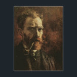Selbstportrait mit Pipe, Van Gogh Fine Art Postkarte<br><div class="desc">Selbstportrait mit Pipe, Vincent van Gogh. Öl auf Leinwand, 46 x 38 cm. Amsterdam, Van Gogh Museum. F 180, JH 1194 Vincent Willem van Gogh (30 März 1853 - 29 Juli 1890) war ein niederländischer Post-Impressionist Künstler. Einige seiner Gemälde gehören heute zu den bekanntesten, beliebtesten und teuersten Kunstwerken der Welt....</div>