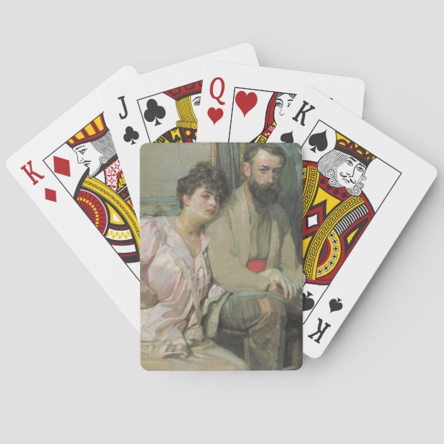 Selbstportrait mit seiner Ehefrau (von Frantisek K Spielkarten (Rückseite)