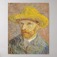 Selbstportrait mit Strohhut (1887)