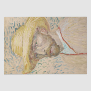 Selbstportrait mit Strohhut von Vincent Van Gogh Seidenpapier