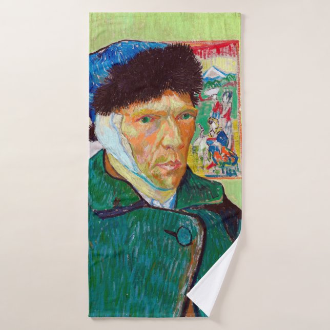 Selbstportrait mit verbanntem Ohr, Van Gogh Badehandtuch (Badehandtuch)