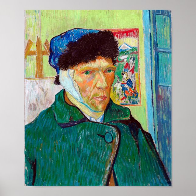Selbstportrait mit verbanntem Ohr, Van Gogh Poster (Vorne)