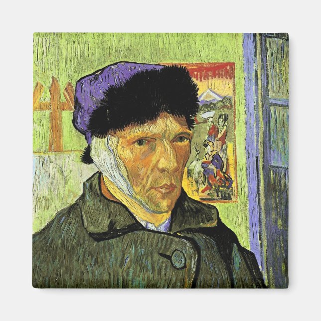 Selbstportrait mit verbündetem Ear Van Gogh Fine A Magnet (Vorne)
