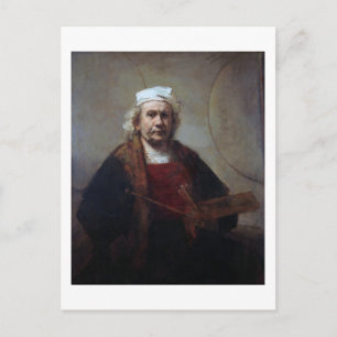 Selbstportrait mit zwei Kreisen, Rembrandt Postkarte