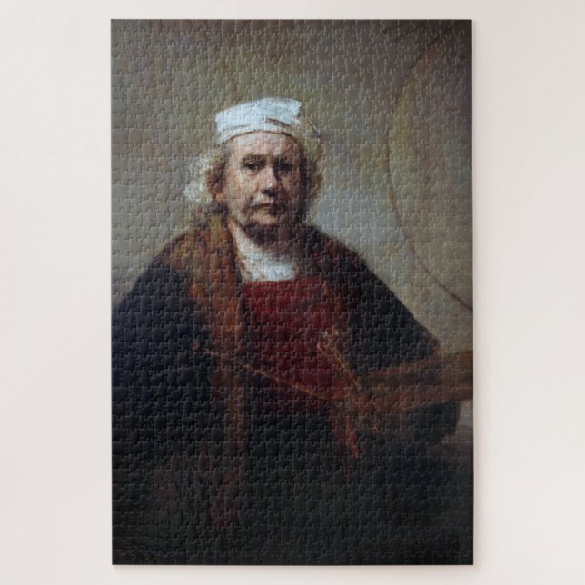 Selbstportrait mit zwei Kreisen, Rembrandt Puzzle (Vertikal)