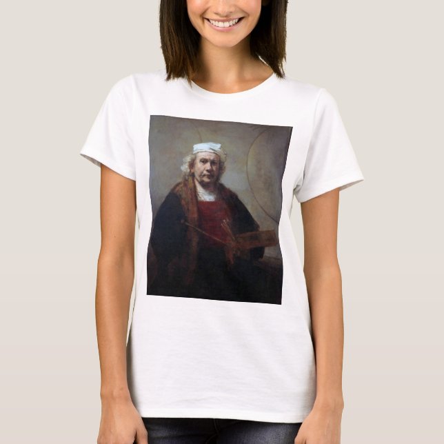 Selbstportrait mit zwei Kreisen, Rembrandt T-Shirt (Vorderseite)