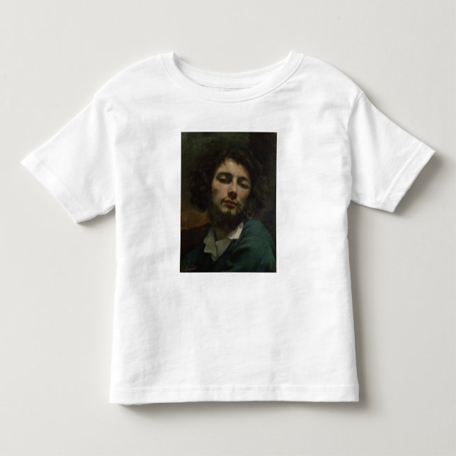 Selbstportrait oder, The Man with a Pipe, c.1846 Kleinkind T-shirt (Vorderseite)