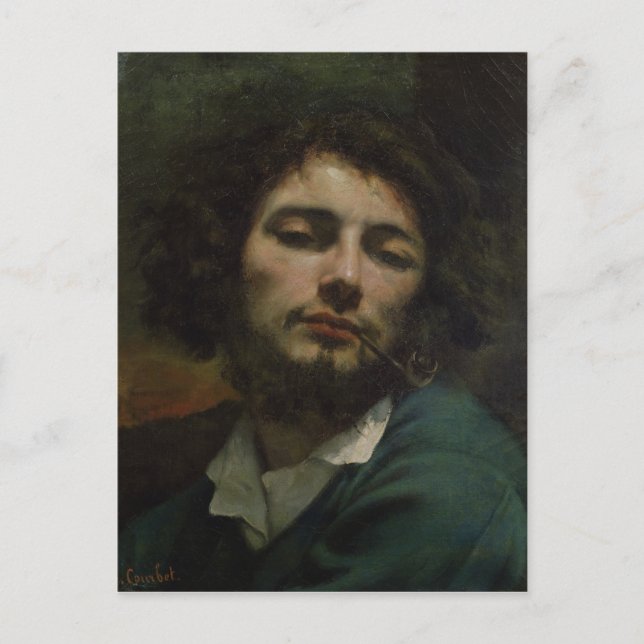 Selbstportrait oder, The Man with a Pipe, c.1846 Postkarte (Vorderseite)