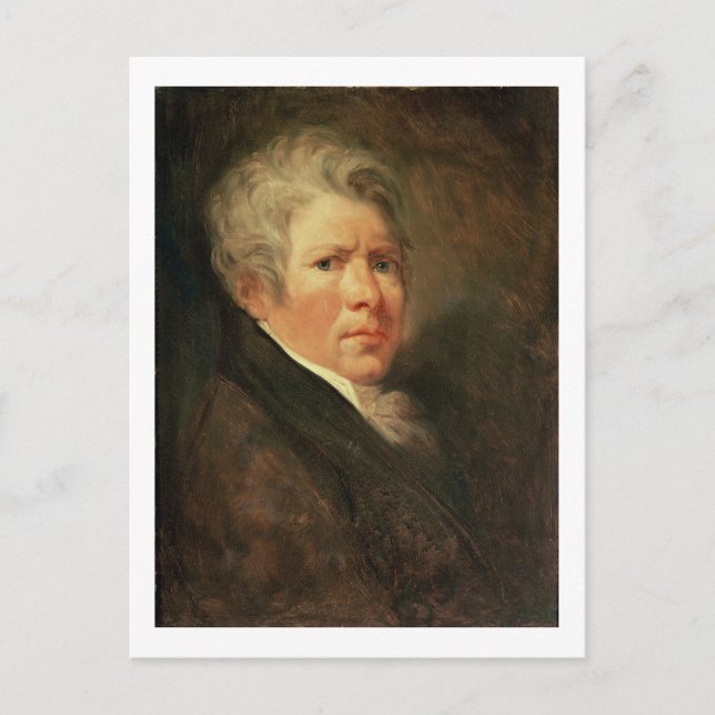 Selbstportrait (Öl auf Tafel) Postkarte (Vorderseite)