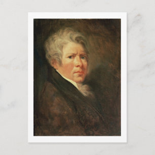 Selbstportrait (Öl auf Tafel) Postkarte