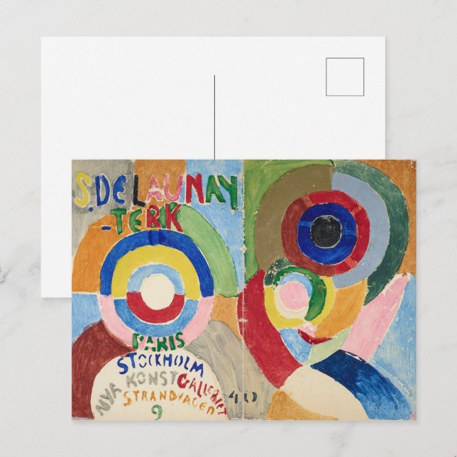 Selbstportrait | Sonia Delaunay-Terk | Postkarte (Vorne/Hinten)
