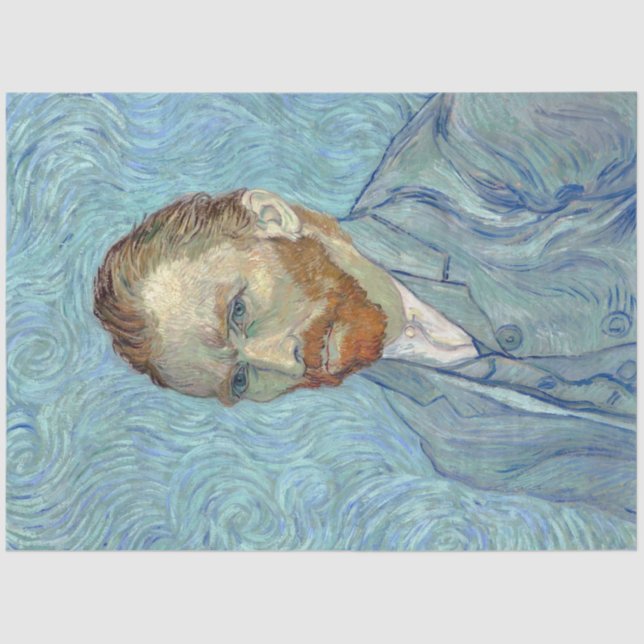Selbstportrait, Vincent van Gogh, 1889 Seidenpapier (Vorderseite)