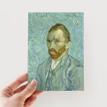 Selbstportrait | Vincent Van Gogh Postcard Postkarte<br><div class="desc">Self-Portrait (1889) by Dutch post-beeinonist artist Vincent Van Gogh. Van Gogh ogh used himself a model for practicing figurpainting. Thiwas the last of his many self-portraits,  painted only months before his death. Use the design tools to add custom text or personalize the image.</div>