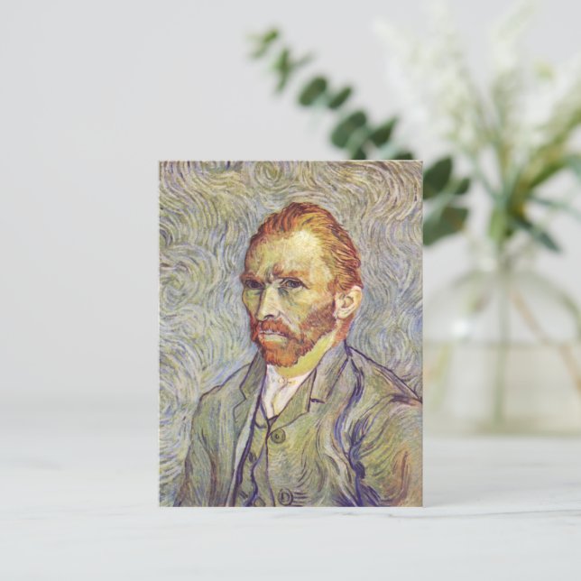 Selbstportrait Vincent Willem van Gogh Postkarte (Stehend Vorderseite)