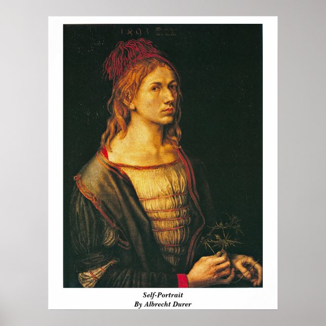 Selbstportrait von Albrecht Durer Poster (Vorne)