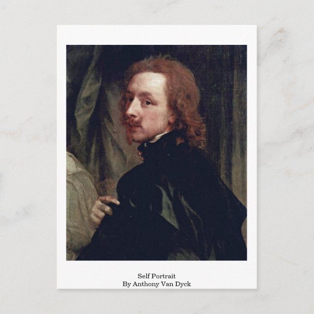 Selbstportrait von Anthony Van Dyck Postkarte (Vorderseite)