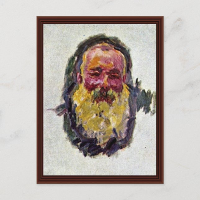 Selbstportrait von Claude Monet Postkarte (Vorderseite)