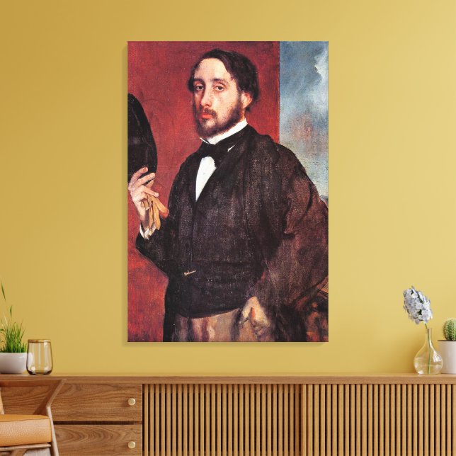 Selbstportrait von Edgar Degas, Leinwanddruck (Insitu (Wohnzimmer))
