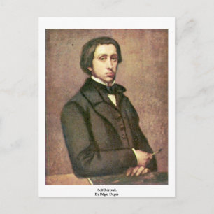 Selbstportrait. von Edgar Degas Postkarte