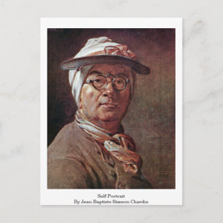 Selbstportrait von Jean-Baptiste Simeon Chardin Postkarte