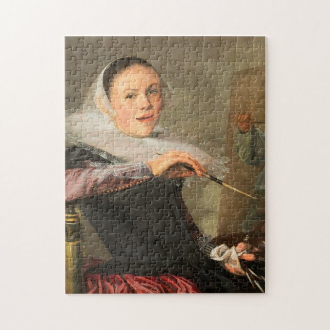 Selbstportrait von Judith Leyster Puzzle (Vertikal)