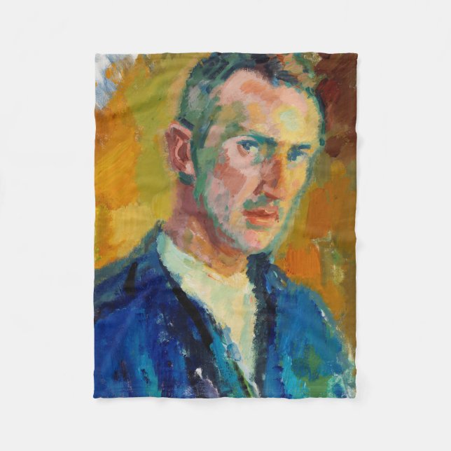 Selbstportrait (von Magnus Enckell) Fleecedecke (Vorderseite)