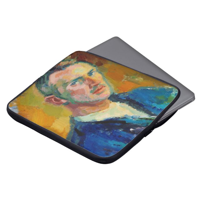 Selbstportrait (von Magnus Enckell) Laptopschutzhülle (Vorne Oben)