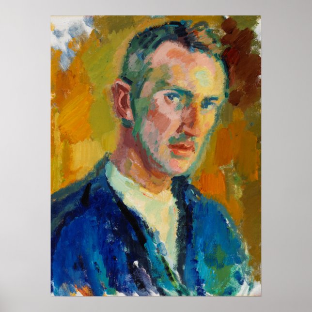 Selbstportrait (von Magnus Enckell) Poster (Vorne)