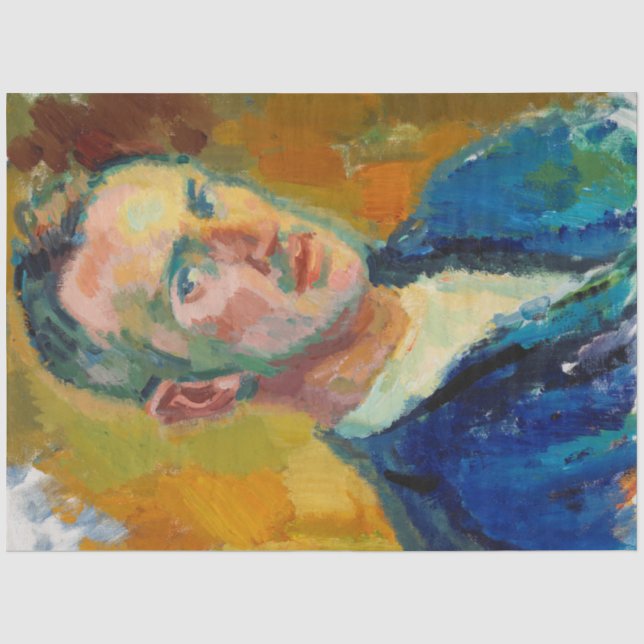 Selbstportrait (von Magnus Enckell) Seidenpapier (Vorderseite)