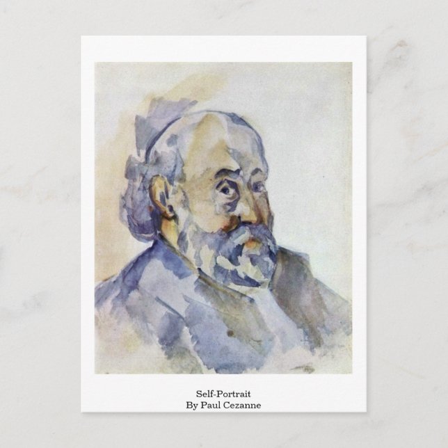 Selbstportrait von Paul Cezanne Postkarte (Vorderseite)