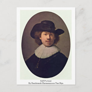 Selbstportrait von Rembrandt Harmenszoon Van Rijn Postkarte