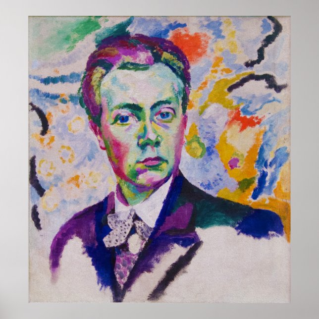 Selbstportrait von Robert Delaunay Poster (Vorne)