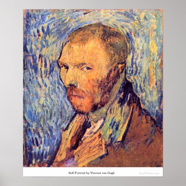 Selbstportrait von Vincent van Gogh Poster (Vorne)