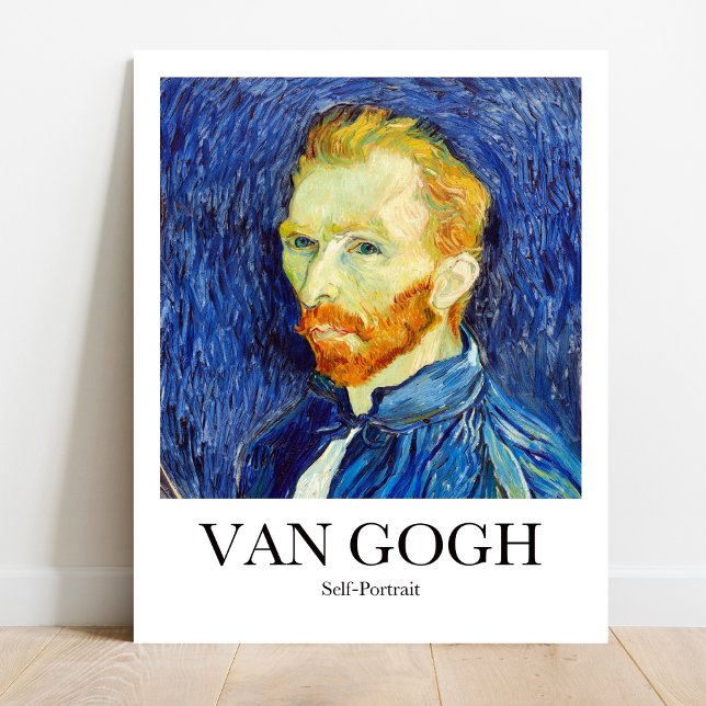 Selbstportrait von Vincent Van Gogh Poster (Own Van Gogh's Gaze: Iconic 1889 Self-Portrait. High-quality poster)
